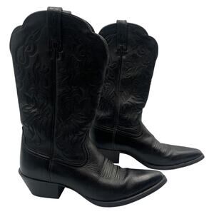 Ariat Cowboy Western Boots Heritage J Toe Leather Black Women's Size 6 B